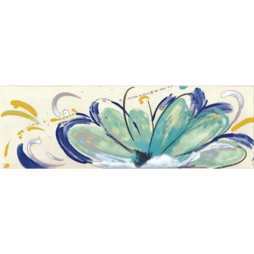 Декор Imola Ceramica Shades Flowers Sea Mix блестящий многоцветный 60x20 см