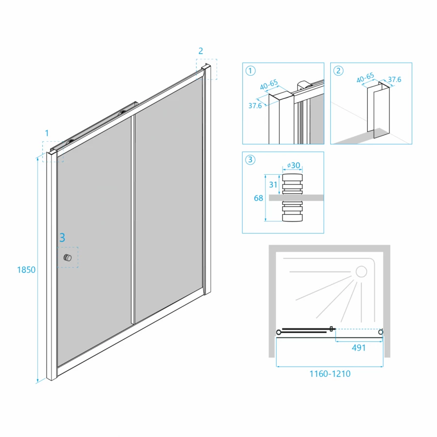 Душевая дверь RGW CL-12 04091212-11 1200 прозрачное