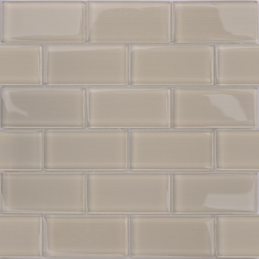Стеклянная мозаика Caramelle Mosaic Mattoni Beige бежевый 30x30 см