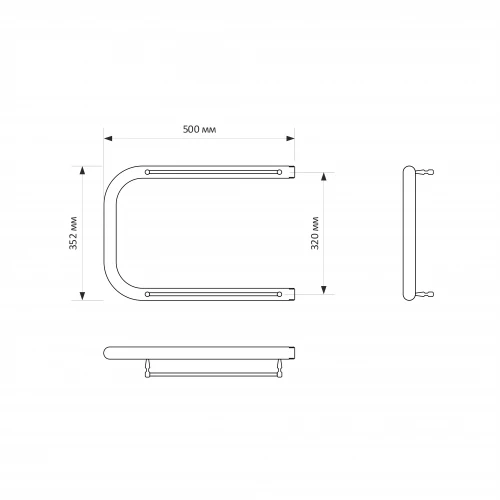 Полотенцесушитель водяной Mixline Simple P ML-556314 32х50 см