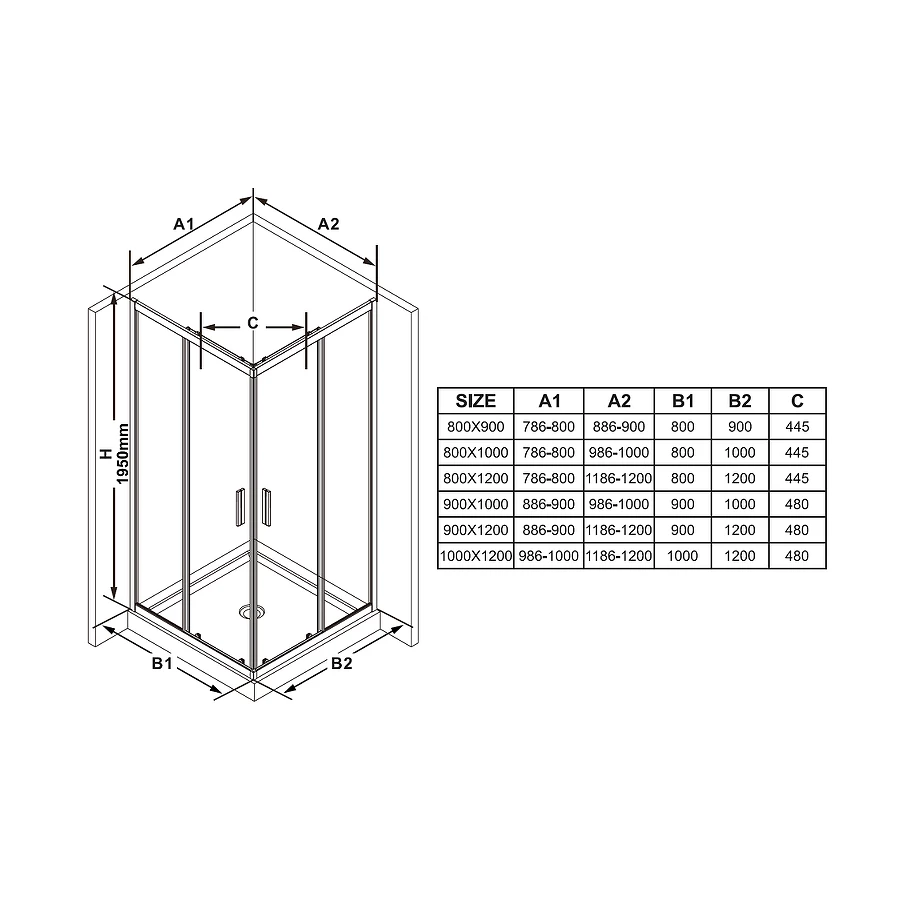 Дверь для комбинации с дверью Ravak blsrv2k черный transparent x1xm40300z1 80 см
