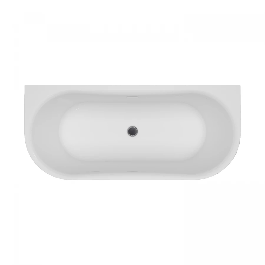 Ванна акриловая Azario Engels пристенная в комплекте с сифоном и металлической рамой ENG17075 170x75x58 см