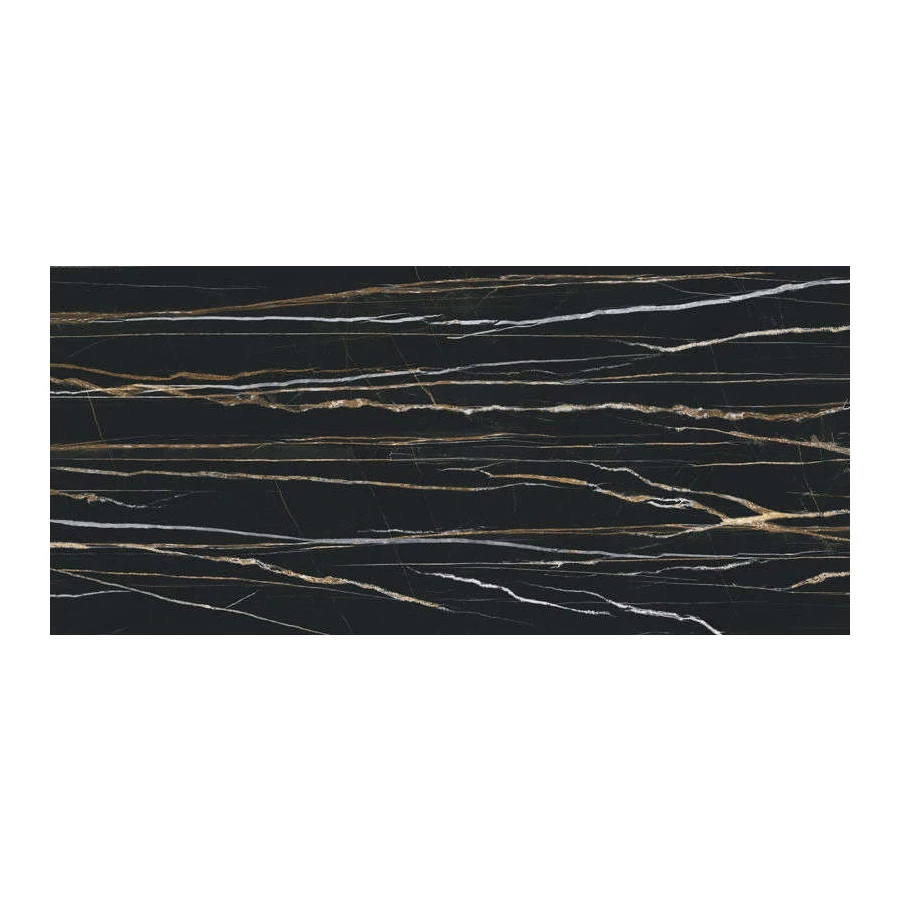 Керамогранит Azulejos Benadresa Daren Noir Pulido 7 мм KL 260х120 см