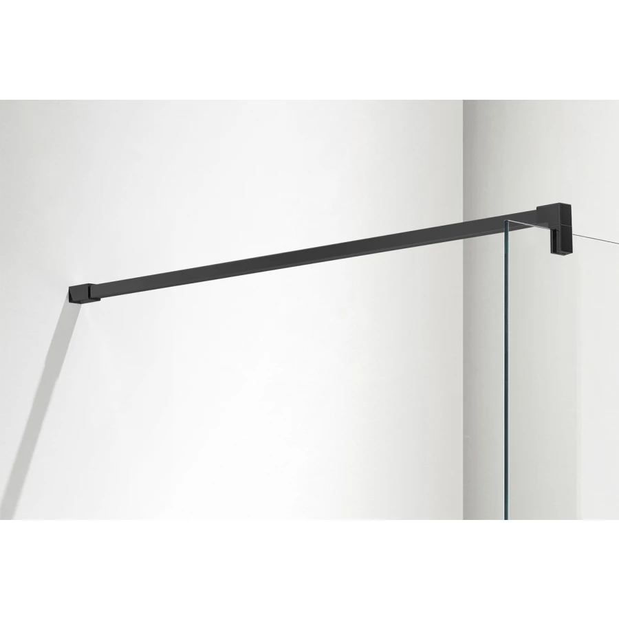 Душевая перегородка Azario Chicago Walk-in прозрачное стекло 8 мм цвет профиля черный AZ-NAR6310 900 black 90x195 cм