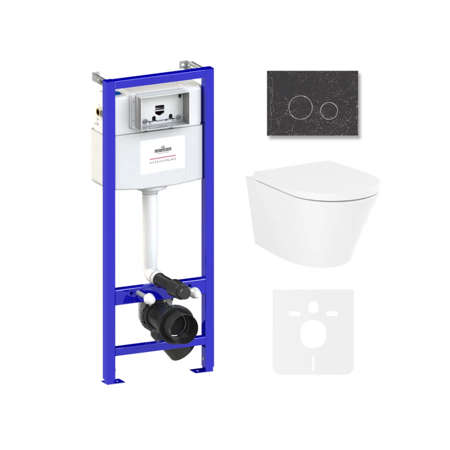 Унитаз Lavinia Boho Relfix Biore Rimless 75110185 (комплект 6 в 1)