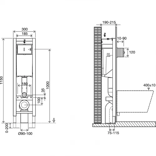 Инсталляция для унитаза Jacob Delafon E33130RU-NF