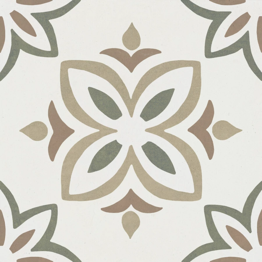 Керамогранит Harmony Peronda Provenza Green Bloom матовый многоцветный 3386037792 22,3х22,3 см