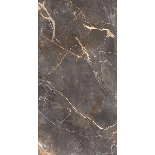 Керамогранит Arcadia Ceramica Imperial Nero Full Polished глянцевый серо-золотистый FP1005-A 120х60 см