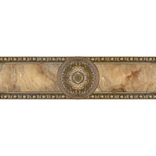 Плитка настенная Unicer Sublime Cenefa Sultano Бордюр глянцевый бежевый 23,5х6,5 см