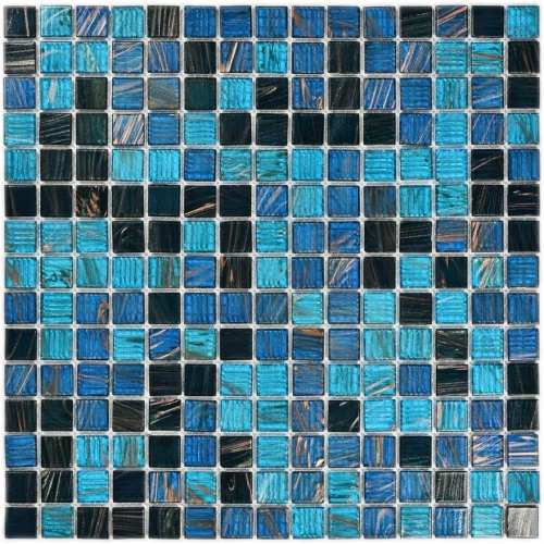 Мозаика Bonaparte Стеклянная мозаика Navigator 20х20 глянцевая синяя 32,7х32,7 см