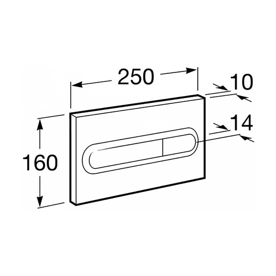 Смывная клавиша Roca 2 режима PL1 гл хром 7890095001