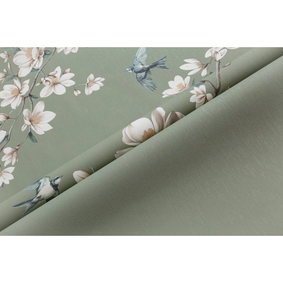 Обои флизелиновые Palitra Life Magnolia зеленые PL72536-71 1,06х10,05 м