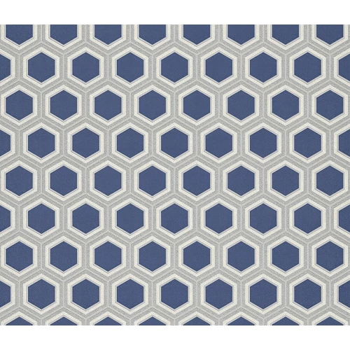 Обои флизелиновые Zambaiti Parati Vision синие 76045 0,7х10,05 м