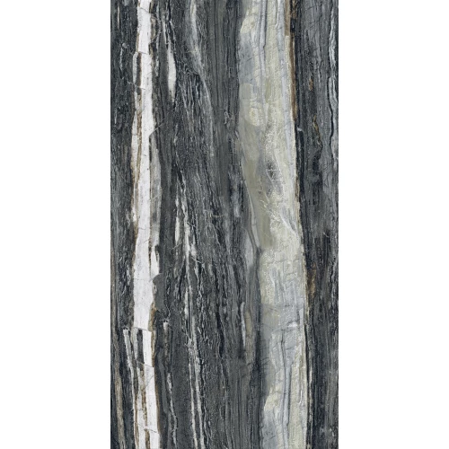 Керамогранит Creanza Brazzilian Black Shape+Glue Art 3D-глазурь матовый чёрный SH1002-G 120х60 см