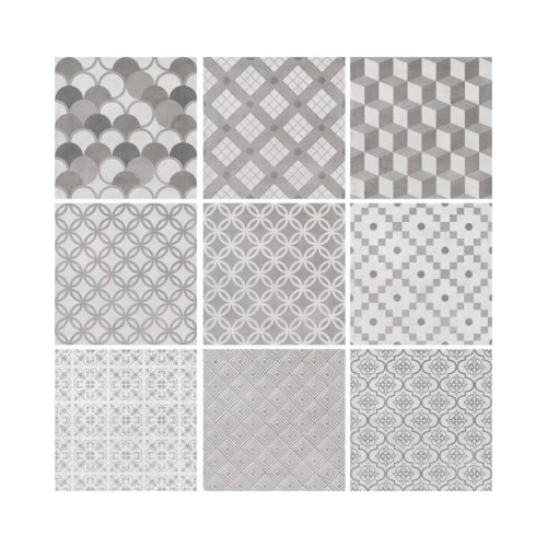 Плитка напольная Kerama Marazzi Карнаби-стрит орнамент серый 1576T 20*20 см