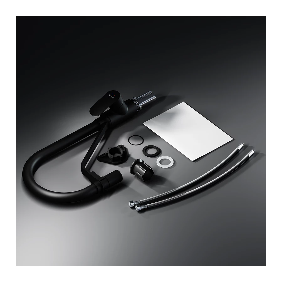 Смеситель для кухни Am Pm Like с каналом для питьевой воды и гибким изливом F8007822