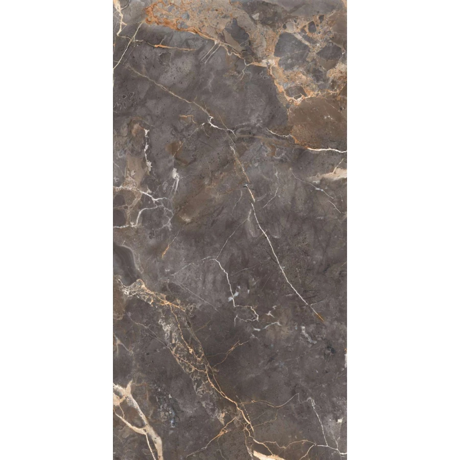 Керамогранит Arcadia Ceramica Imperial Nero Full Polished глянцевый серо-золотистый FP1005-A 120х60 см