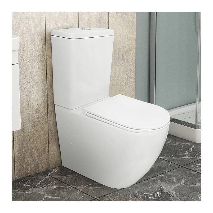 Унитаз-компакт Azario Grado напольный смыв торнадо безободковый с бачком и сидением микролифт AZ-2141 UQ1 66.5х38х84.5 см