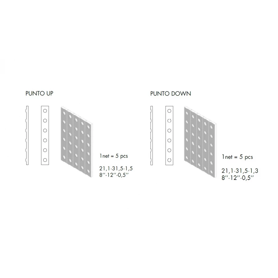 Плитка настенная Mutina Пунто Довн Матт Грей / Punto Down Matt Grey матовая серая BOPDLM02 31,5х21,1 см