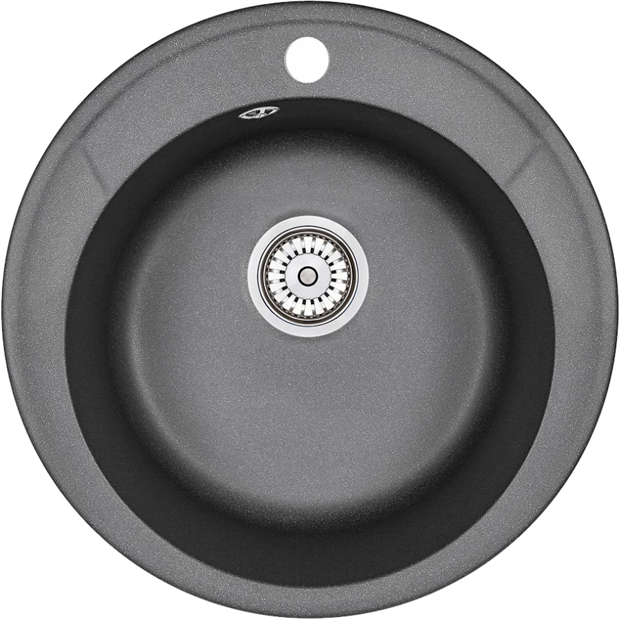 Кухонная мойка Granula Standart 4802, ЧЁРНЫЙ 48х48 см