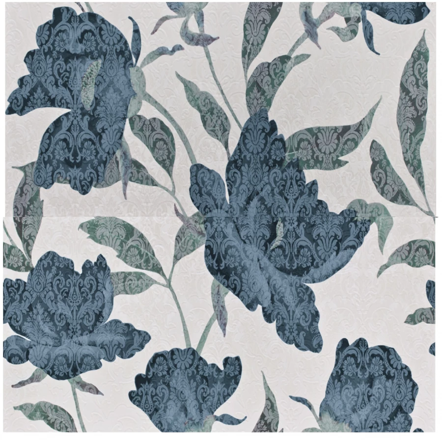 Панно Naxos Florence Fascia Flora Blue 81173 65х65 см
