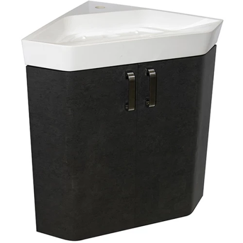 Тумба для ванной Mixline Кварц-67 подвесная угловая серая под умывальник Quartz-50 ПВХ 540987