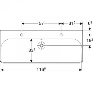 Раковина Geberit Smyle Square 500.253.01.1 120x48 см