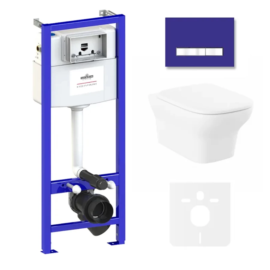 Унитаз Lavinia Boho Relfix Bristol Rimless 75110207 (комплект 6 в 1)