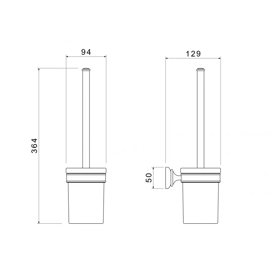 Ершик Aquatek Классик хром AQ4510CR