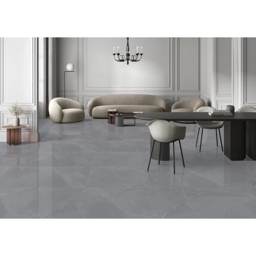 Керамогранит lamore Ceramic Gloss 60х120 Grigio Dark глянцевый серый 60/120-027 120х60 см