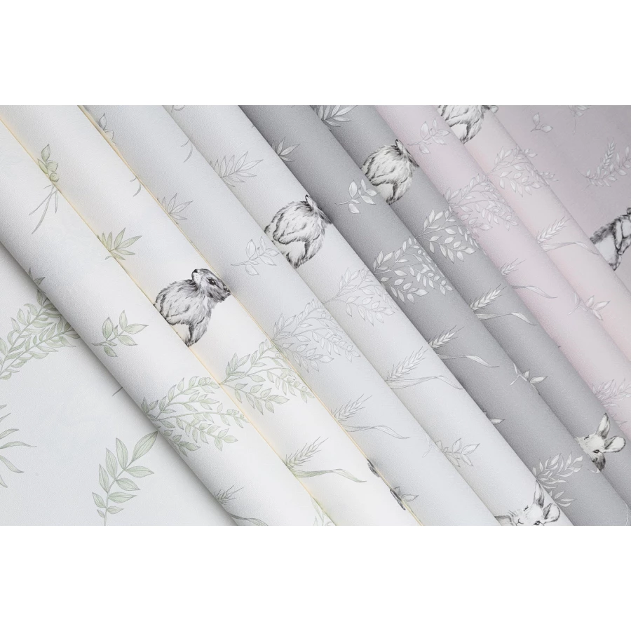 Обои флизелиновые VOG Collection Funny Bunny серые VV72059-41 1,06х10,05 м