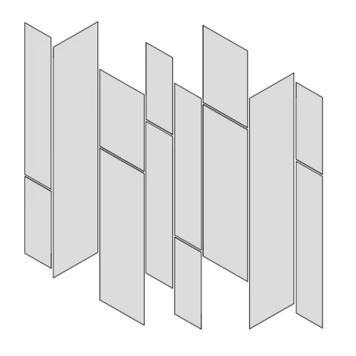 Мозаика ТехноАрт керамогранит Гриль-трапеция Р11 многоцветная 31х29,5 см