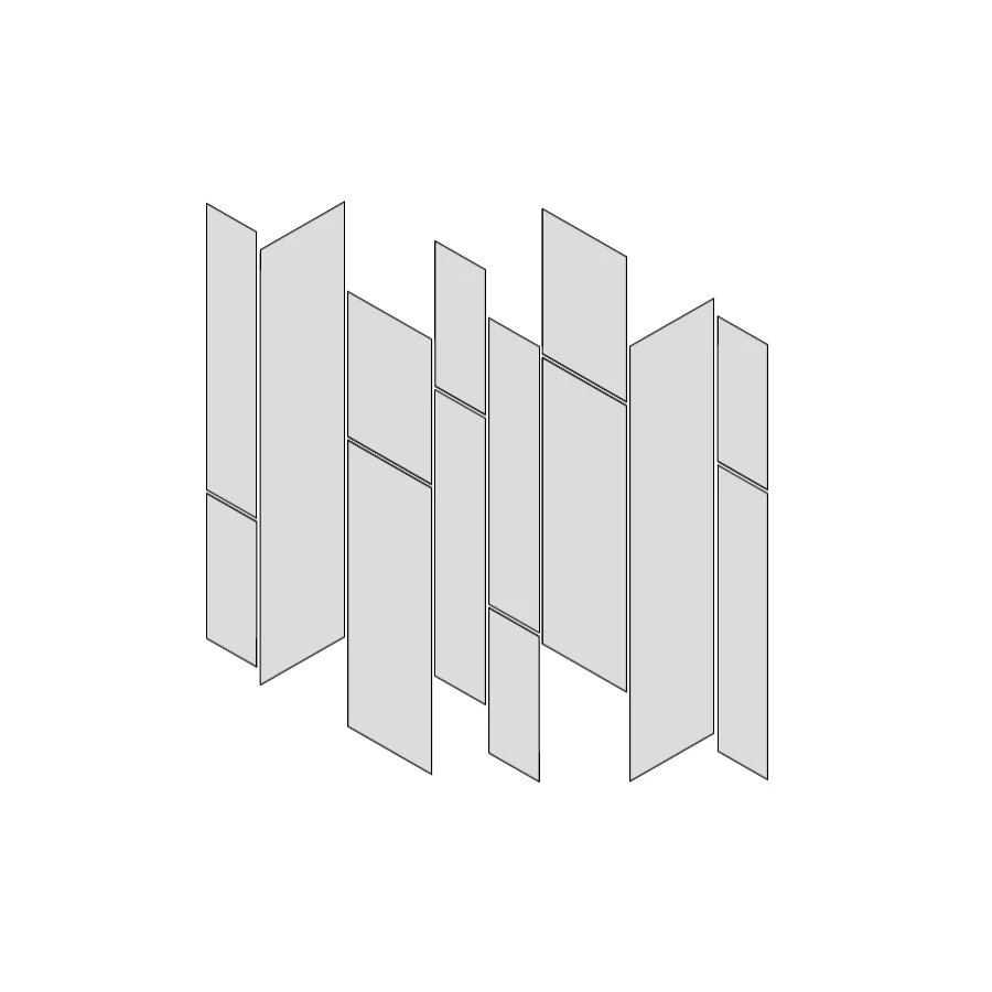 Мозаика ТехноАрт керамогранит Гриль-трапеция Р11 многоцветная 31х29,5 см