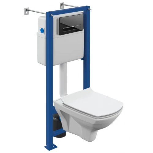 Комплект Cersanit Carina xl co dpl eo slim + vector + blick стекло черный A63517