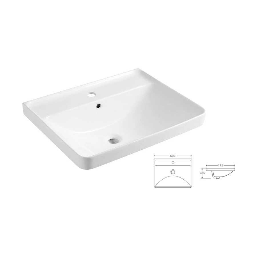 Комплект тумба Azario подвесная Ника 60 с раковиной Monte tx 60 белый CS00080143 60х47.5х56 см