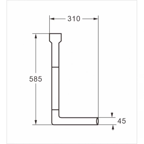 Бачок пластиковый Azario с соединительной трубой белый AZ-204 37x12x39.5 см