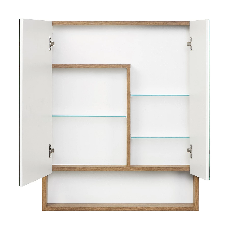 Зеркальный шкаф Aquaton Сканди 70 белый дуб рустикальный 1A252202SDZ90