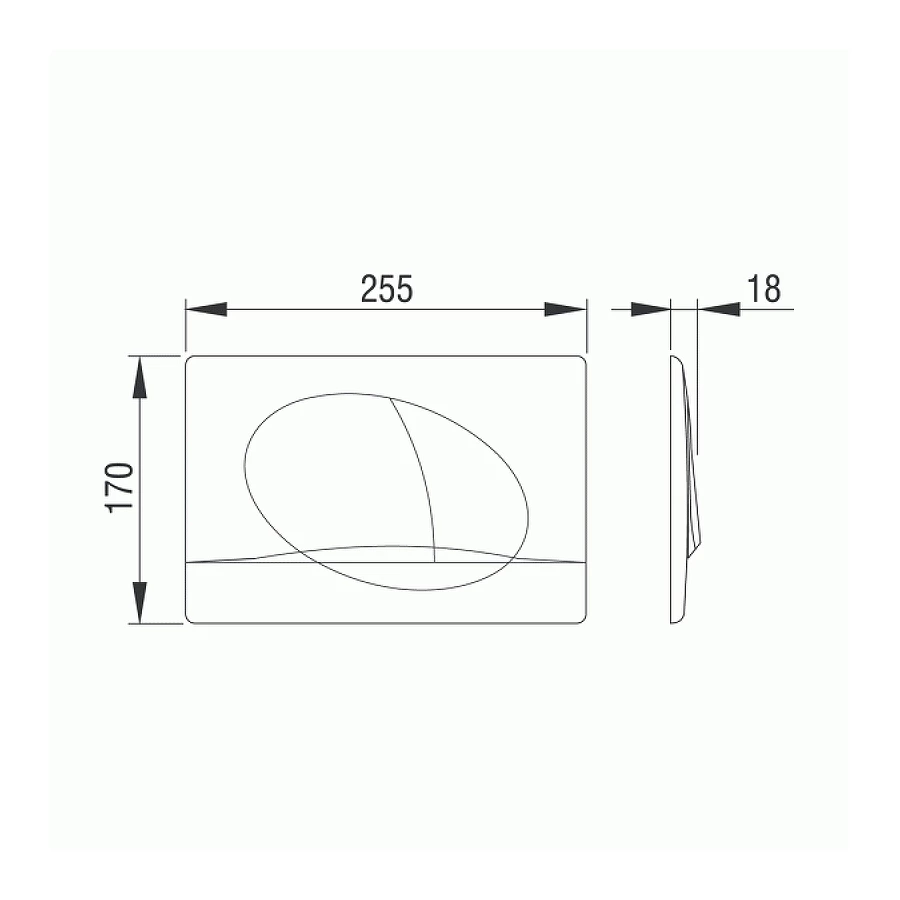 Клавиша смыва Pestan белая Fluenta Play 40006357