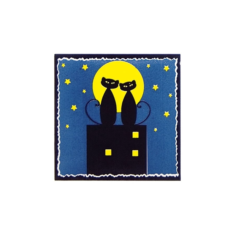 Плитка настенная Kerama Marazzi Конфетти Нэко Декор глянцевый синий A1694/1146 9,9х9,9 см