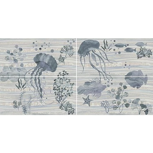 Панно Kerama Marazzi Маритимос многоцветный (компл. из 4-х шт.) 60х120 см