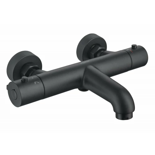 Смеситель Aquatek термостатический для ванны матовый черный AQ1043MB