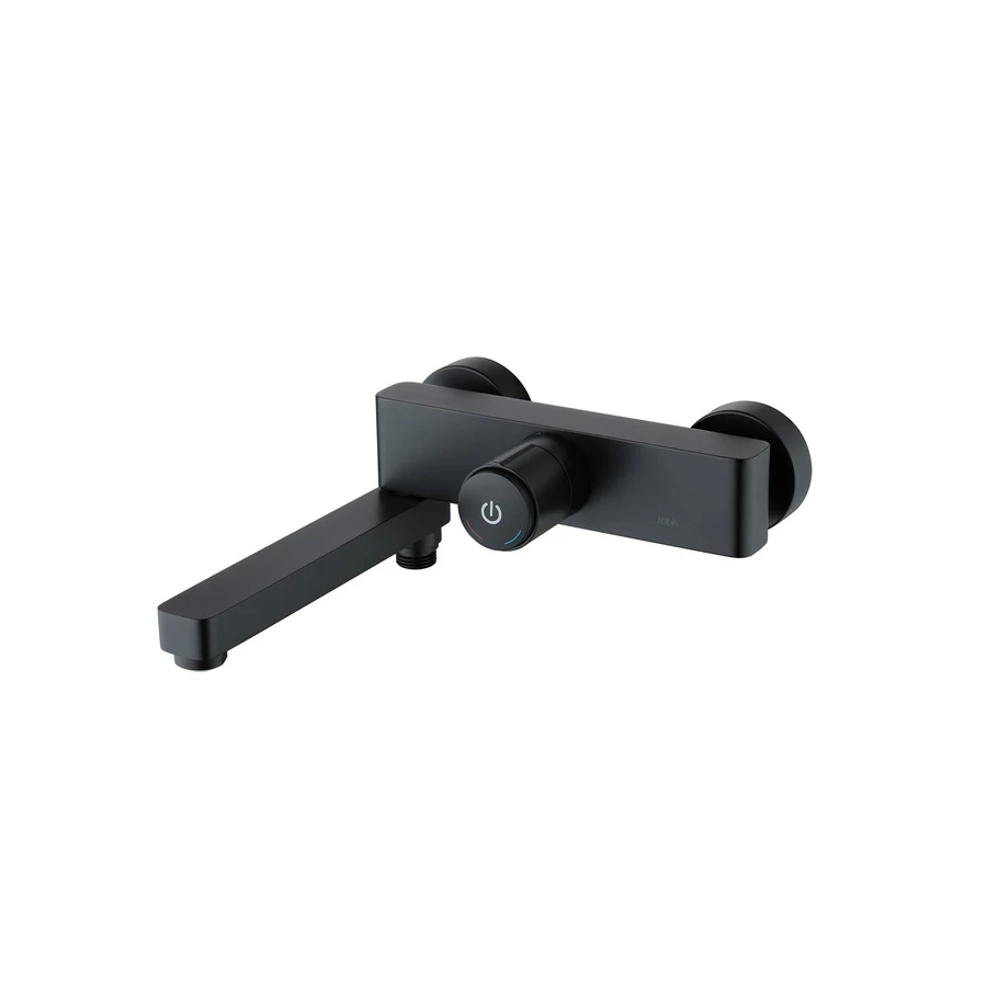 Смеситель Iddis для ванны с управлением Push Control черный матовый Slide SLIBLBTi02WA