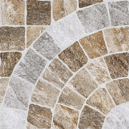 Керамический гранит Керамин Лиссабон 3Д бежевый с рисунком 50х50 см