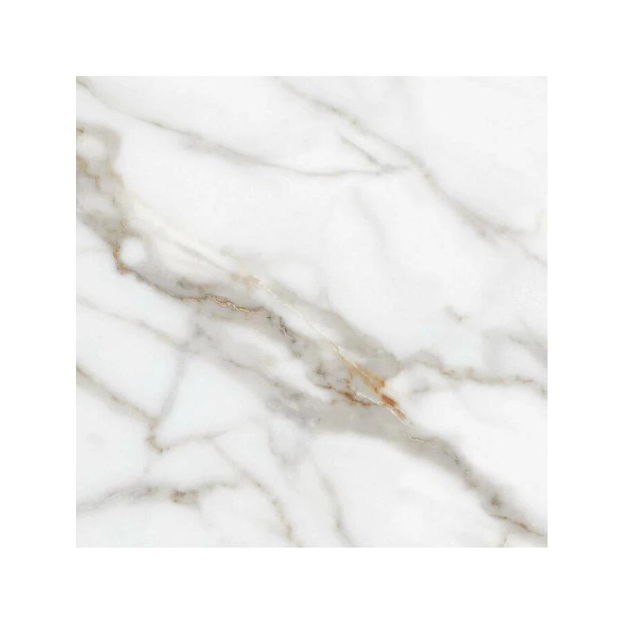 Керамогранит Planet Ceramics UKP-531 глянцевый с золотом белый 80х80 см