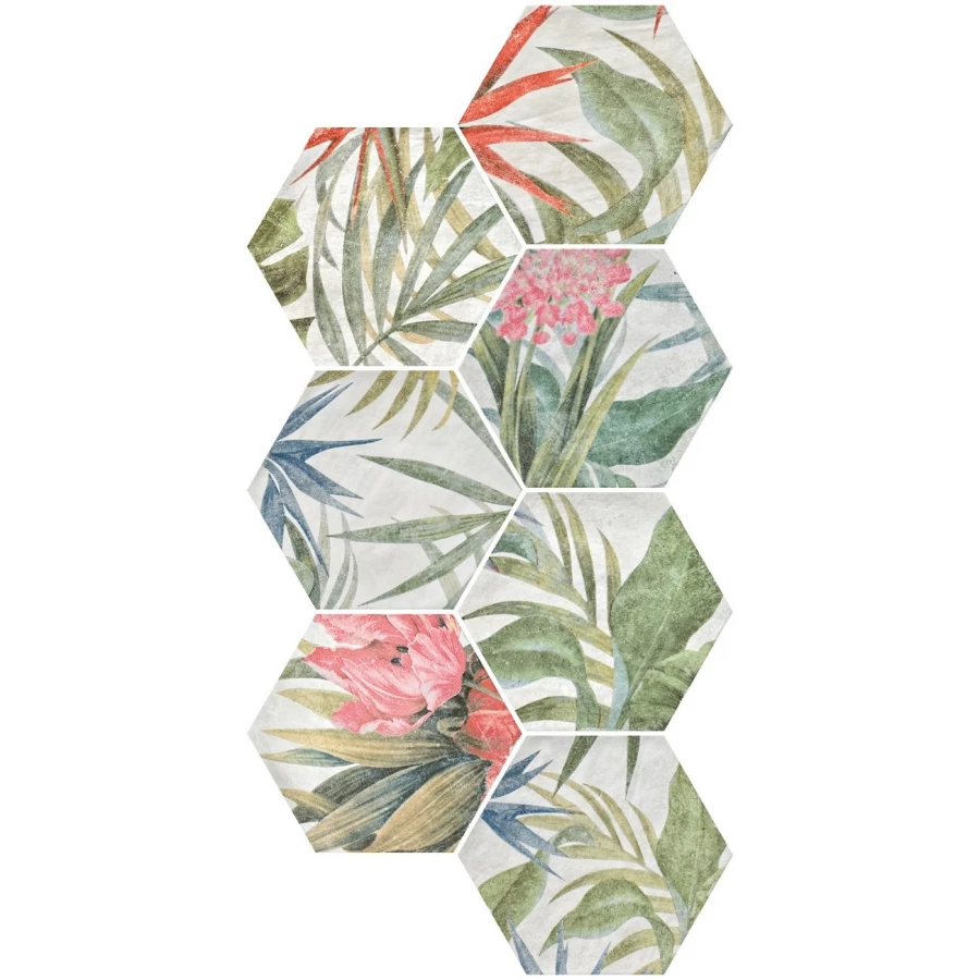 Керамогранит Durstone Saona Aruba Blanco Hex DUR000004 27х23 см