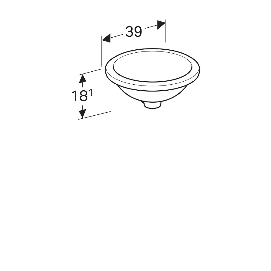 Раковина Geberit VariForm 39 500.746.01.2