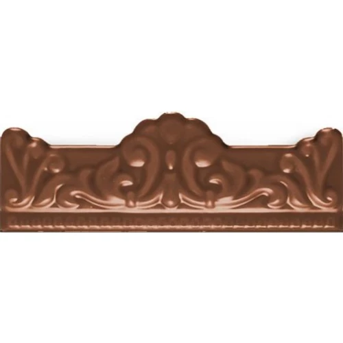 Плитка настенная Ceramica Ribesalbes Zocalo Moldura Barocca Miel глянцевая коричневая PT00447 20х5 см