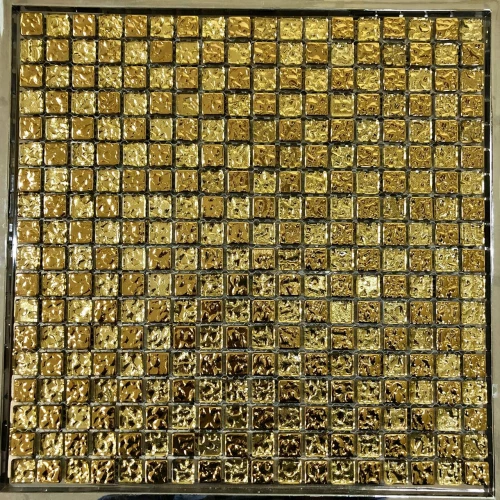 Мозаика Orro Mosaic Гласстоне Золотой Риф 15х15 глянцевая золотая 30х30 см