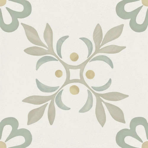 Керамогранит Harmony Peronda Llevant Taupe Garden LT матовый бело-зеленый 3386040464 22,3х22,3 см