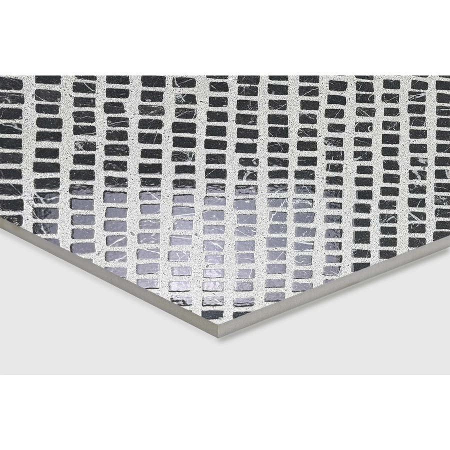 Керамогранит Creanza Bierzo Bisazza Black Glue Art 3D-глазурь матовый чёрный GL1001-A 120х60 см